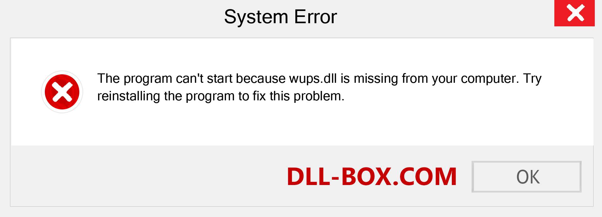  wups.dll file is missing?. Download for Windows 7, 8, 10 - Fix  wups dll Missing Error on Windows, photos, images