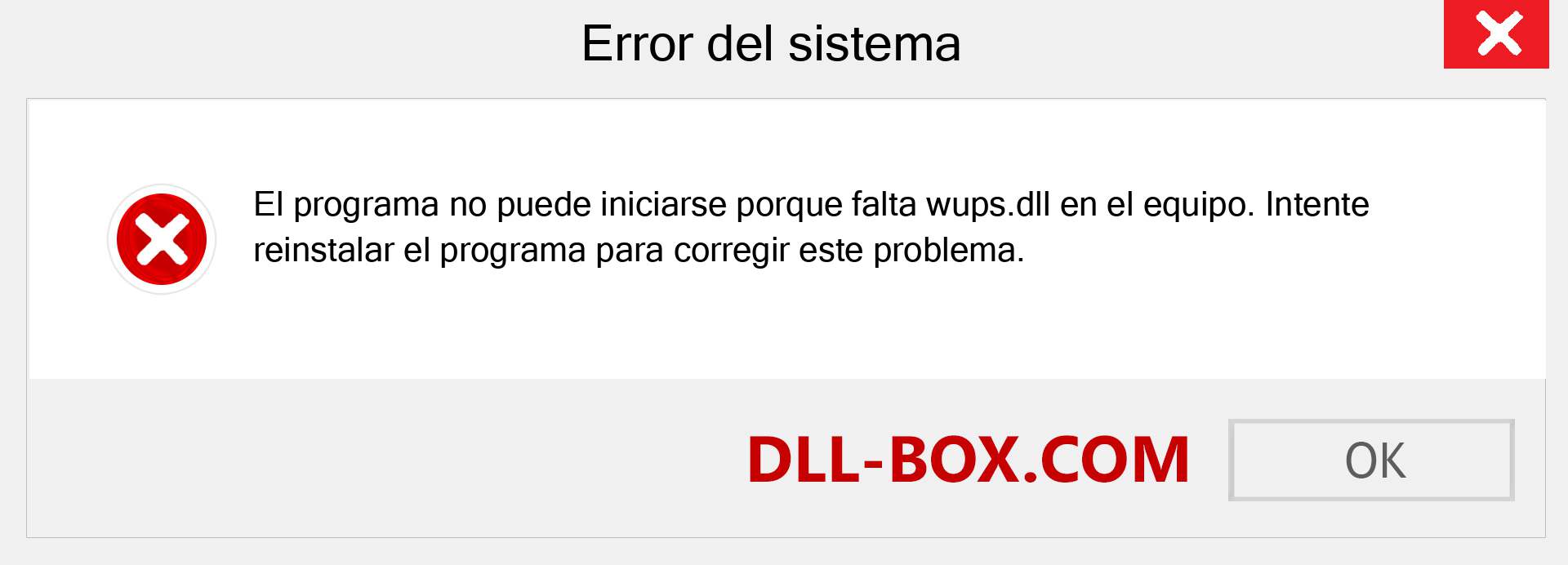 ¿Falta el archivo wups.dll ?. Descargar para Windows 7, 8, 10 - Corregir wups dll Missing Error en Windows, fotos, imágenes